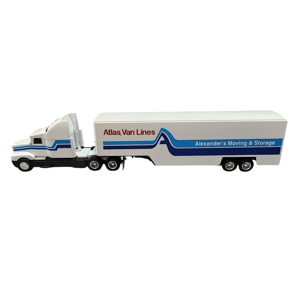 Kenworth T600B Cab With Trailer Atlas Van Lines 1/64 Scale Die Cast Metal NIB